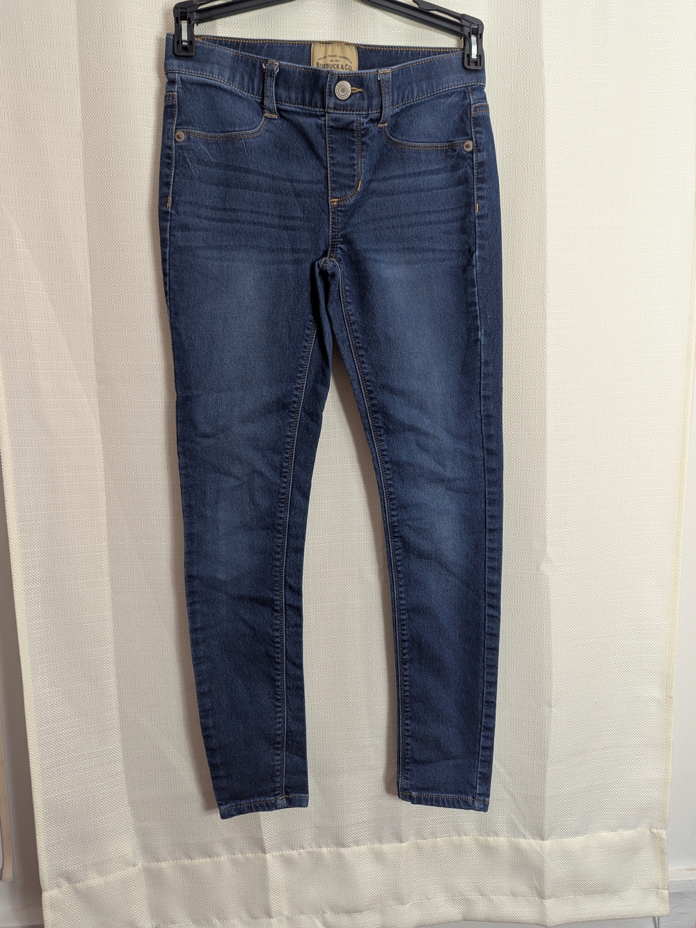 Girls Stretch Skinny Jeans in Dark Blue